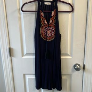 Lined THML embroidered sun dress